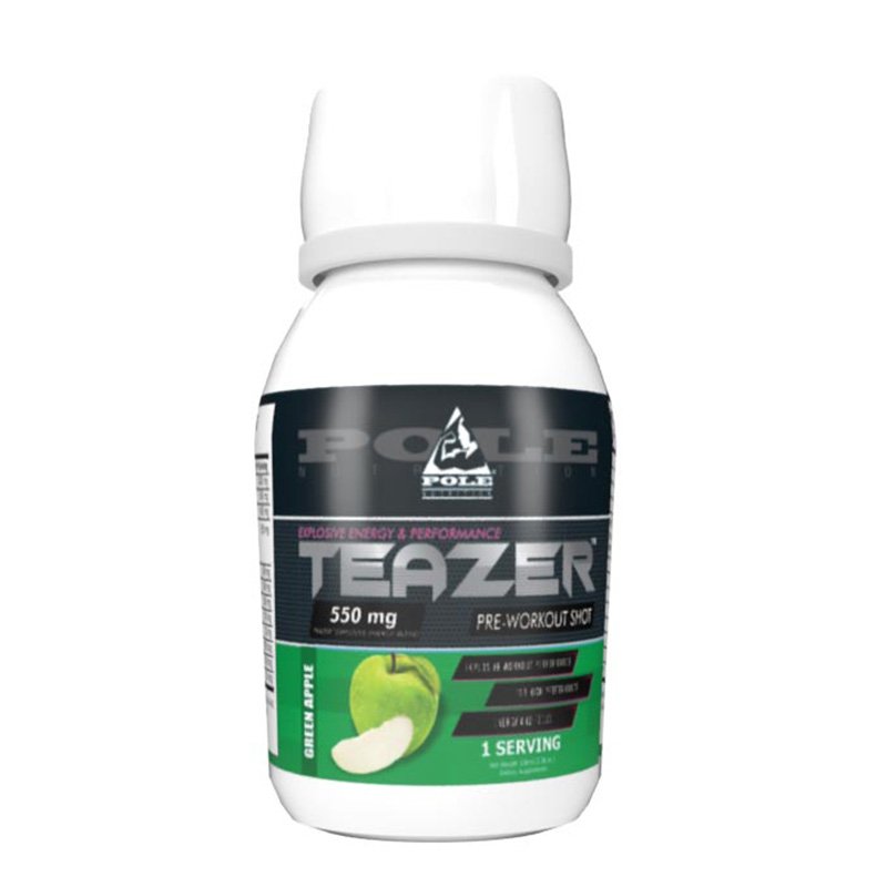 Pole Nutrition Teazer Pre Workout Shot 100ml - Green Apple