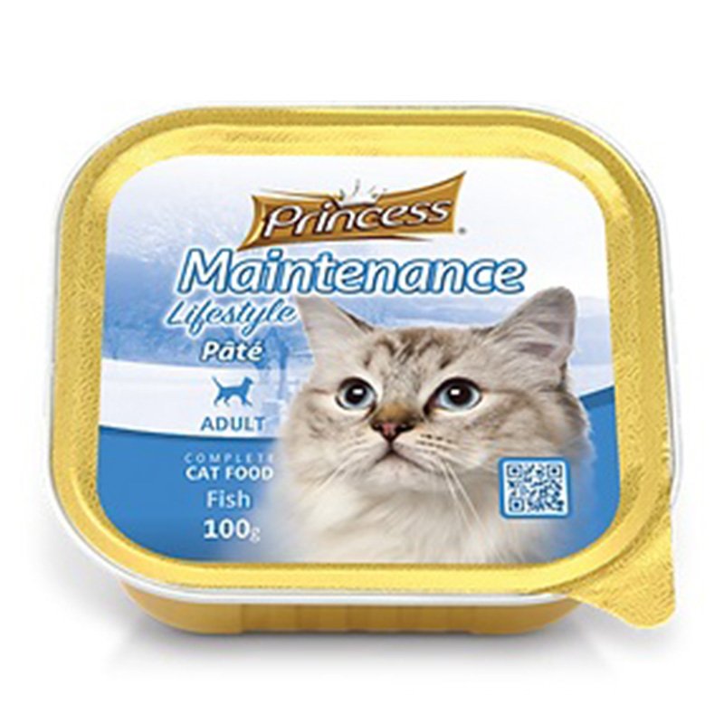 Princess Adult Cat Maintenance Life Style Pate Food Fish Flavor 100 G  x 10 Packs