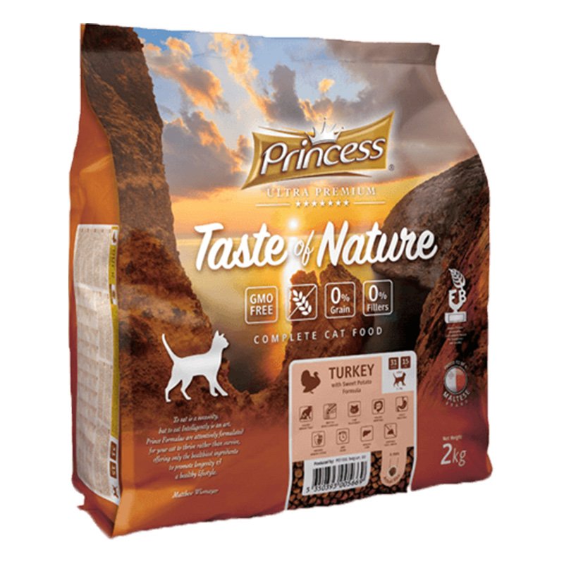 Princess Taste of Nature Adult Cat Dry Food Turkey 350 G