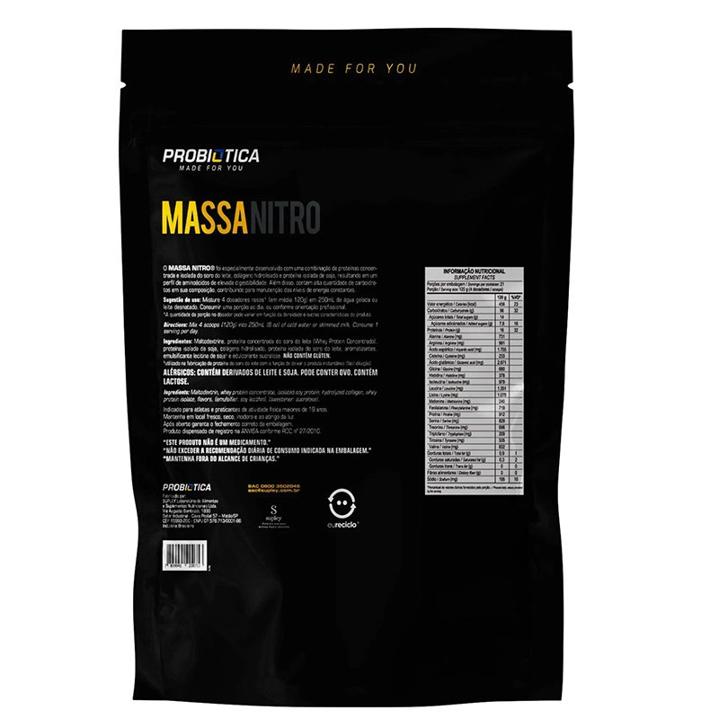 Probiotica Nitro Mass Refill 2.52Kg - Vanilla Best Price in Al Ain