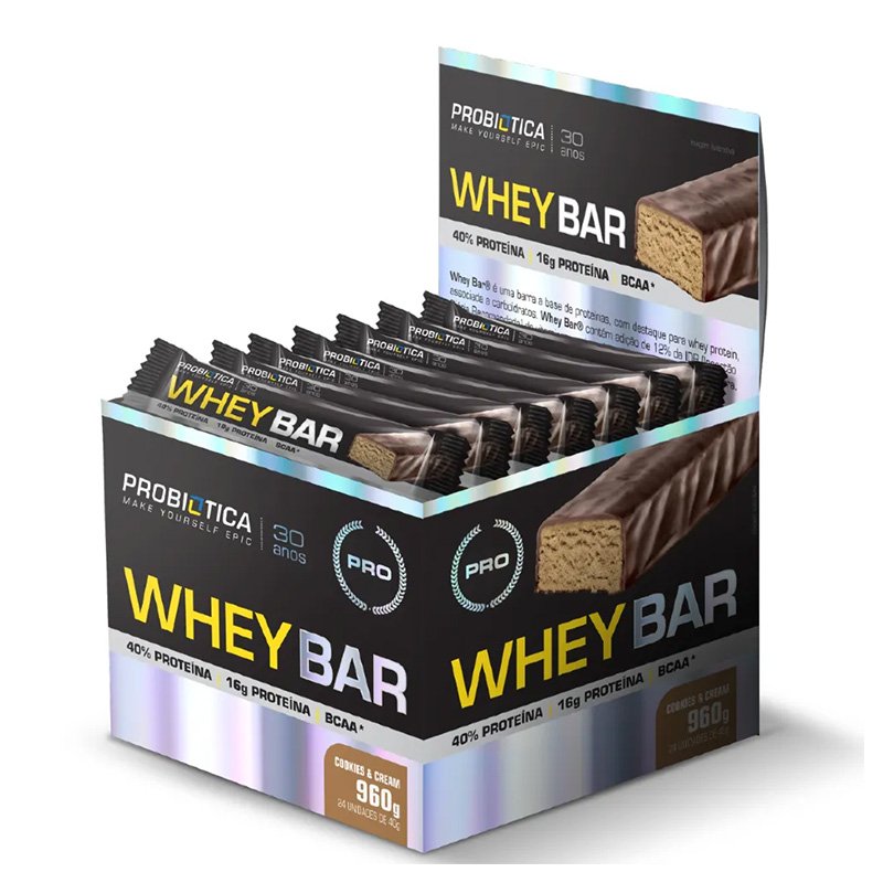 Probiotica Whey Bar 16 G 24 Pcs in Box - Cookies N Cream