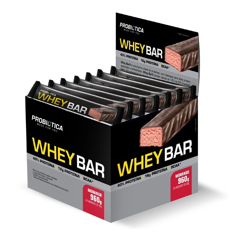 Probiotica Whey Bar 16 G 24 Pcs in Box - Strawberry