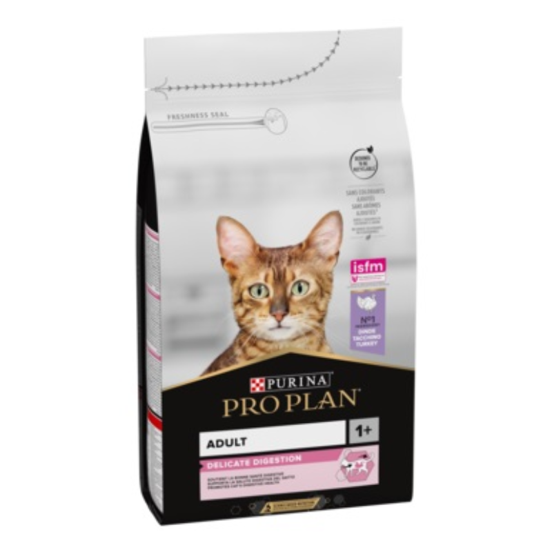 Purina Pro Plan Adult Delicate Digestion Dry Cat Food with Turkey 10kg