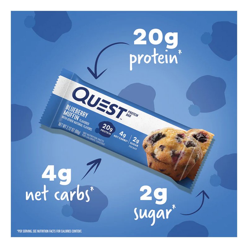 Quest Protein Bars 20 G 12 Pcs in Box - Blueberry Muffin Best Price in Al Ain