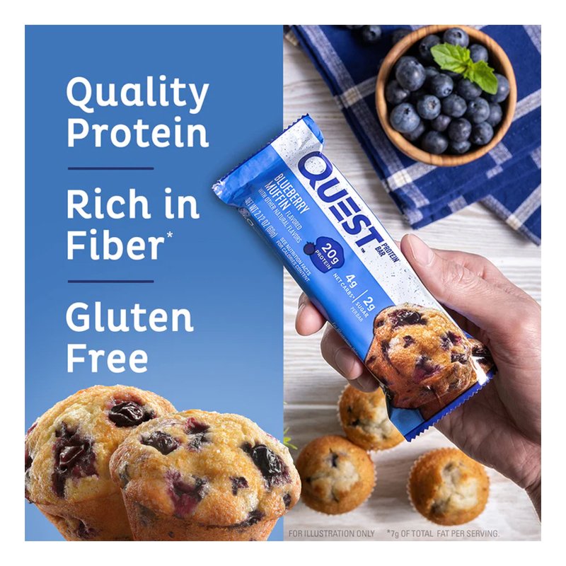 Quest Protein Bars 20 G 12 Pcs in Box - Blueberry Muffin Best Price in Ajman