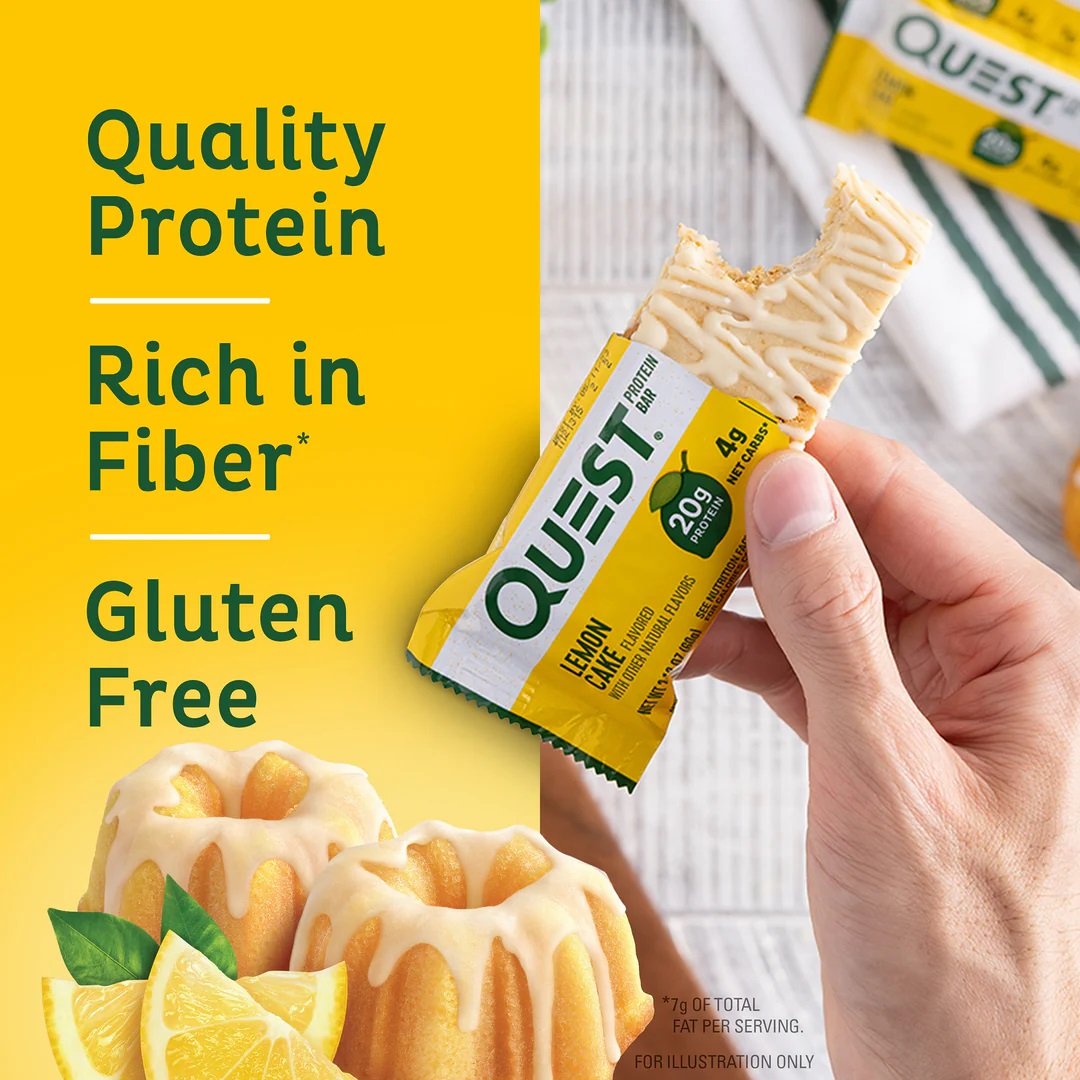 Quest Protein Bars 20 G 12 Pcs in Box - Lemon Cake Best Price in Ajman