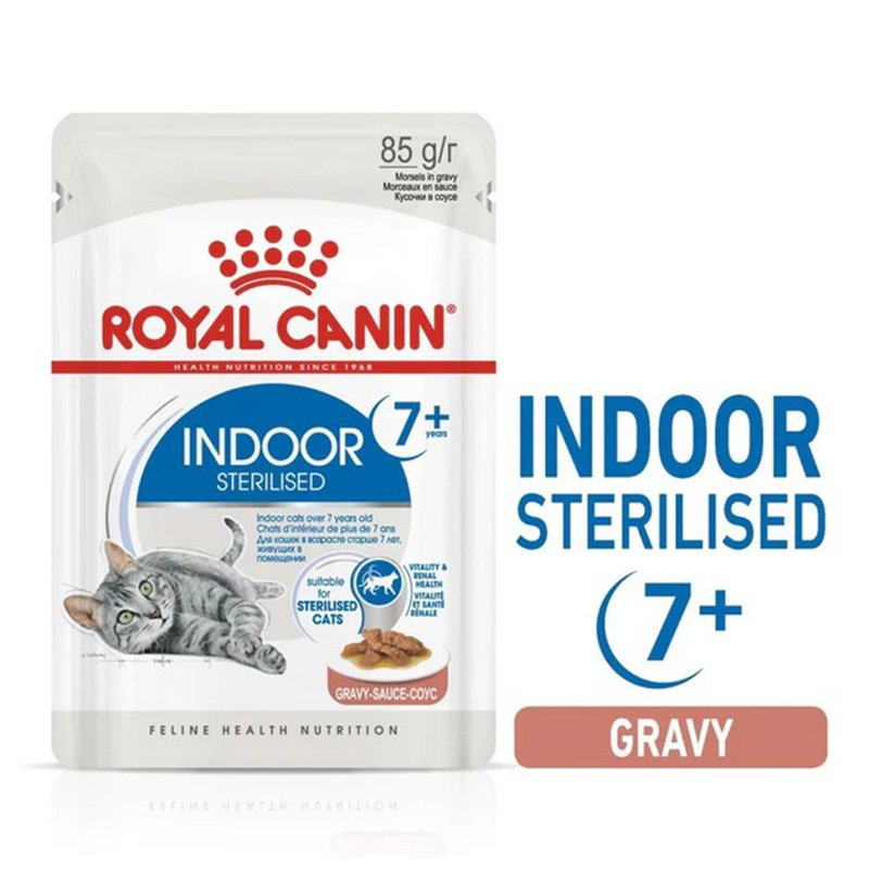 Royal Canin Indoor 7 Plus Cat Food Pouch 85 g x 12 Best Price in Dubai