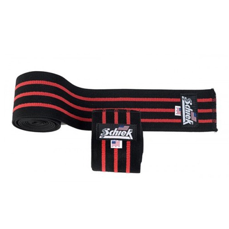 Schiek 78 Inch Heavy Duty Knee Wraps Without Velcro Black Best Price in Abudhabi