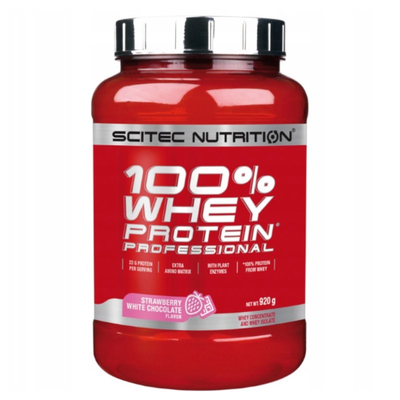 Scitec Nutrition 100% Whey Protien Professional  920 G  30 Servings - Strawberry White Chocolate