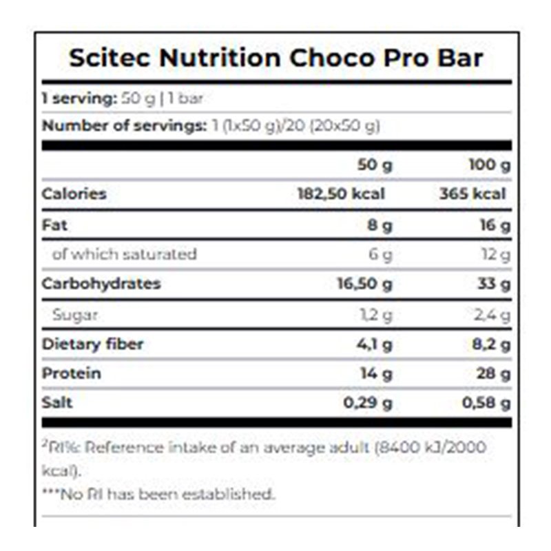 Scitec Nutrition Choco Pro Bar 50 G - Coconut Pannacotta Best Price in Dubai