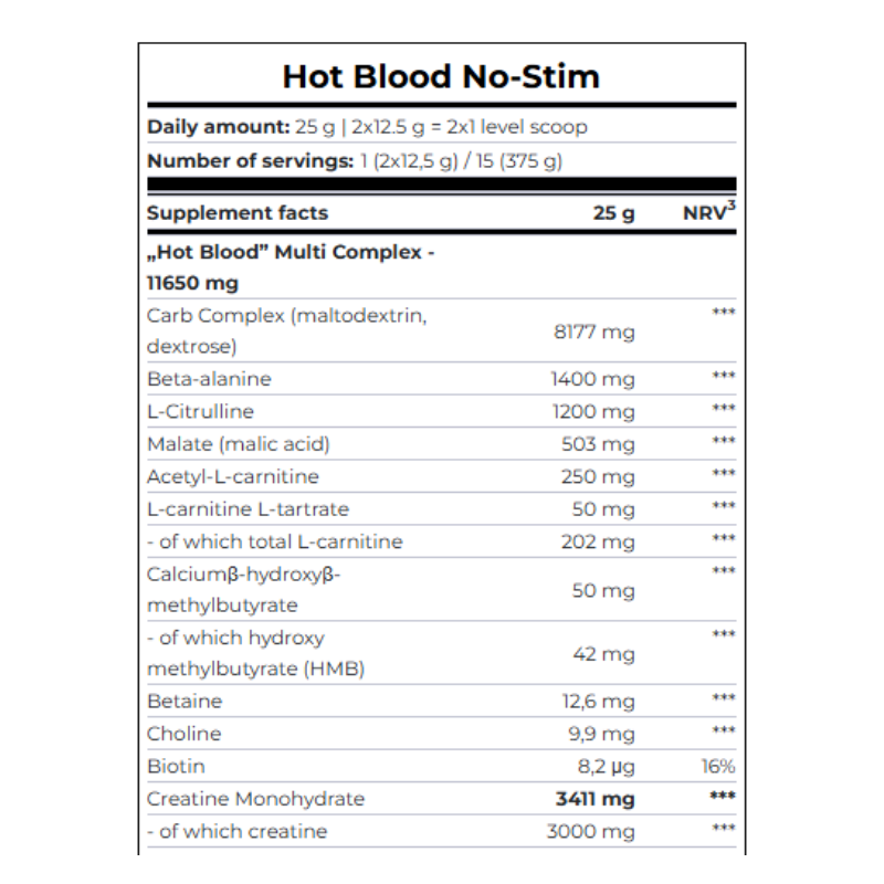 Scitec Nutrition Hot Blood No-Stim 375 G - Tropical Punch Best Price in Dubai