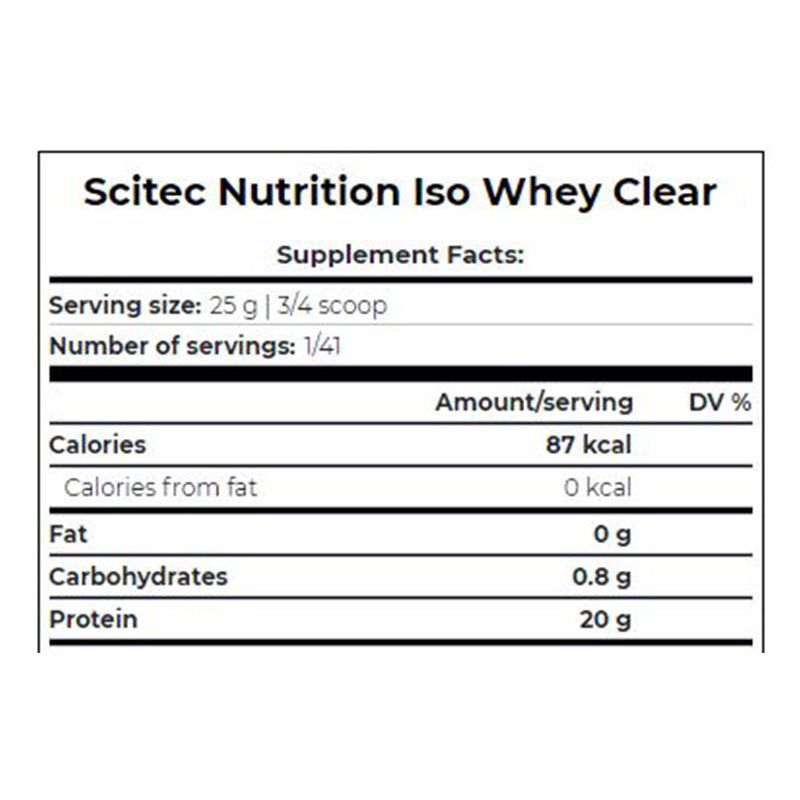 Scitec Nutrition ISO Whey Clear Protein 1025g Green Tea-Kiwi Best Price in Dubai
