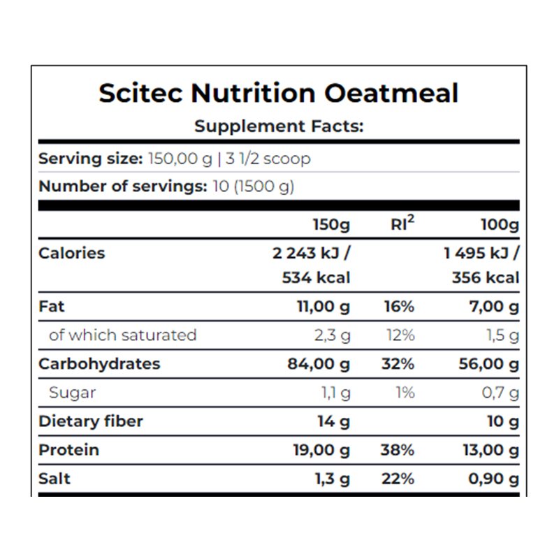 Scitec Nutrition Oatmeal 1.5 KG - White Chocolate Best Price in Dubai