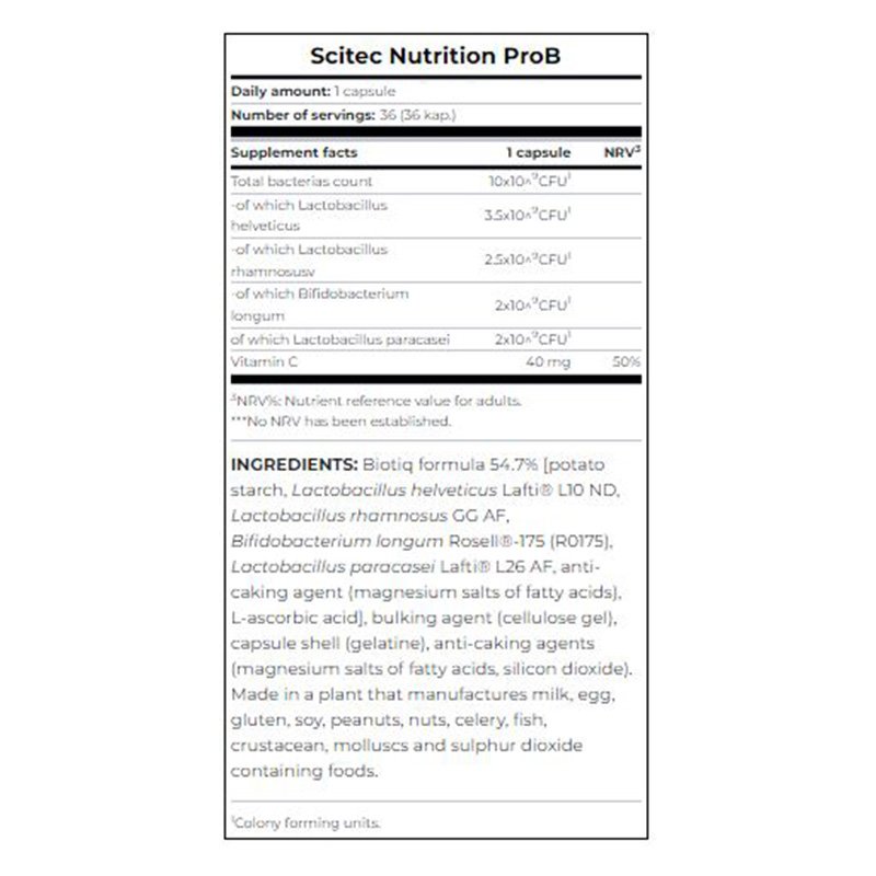 Scitec Nutrition Pro B Food Supplement 36 Caps Best Price in Dubai