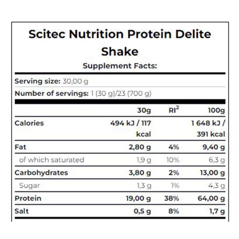 Scitec Nutrition Protein Delite Shake 700g 23 Servings - Vanilla Berries Best Price in Dubai