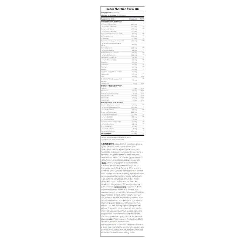 Scitec Nutrition Revex HC 120 Caps Best Price in Dubai
