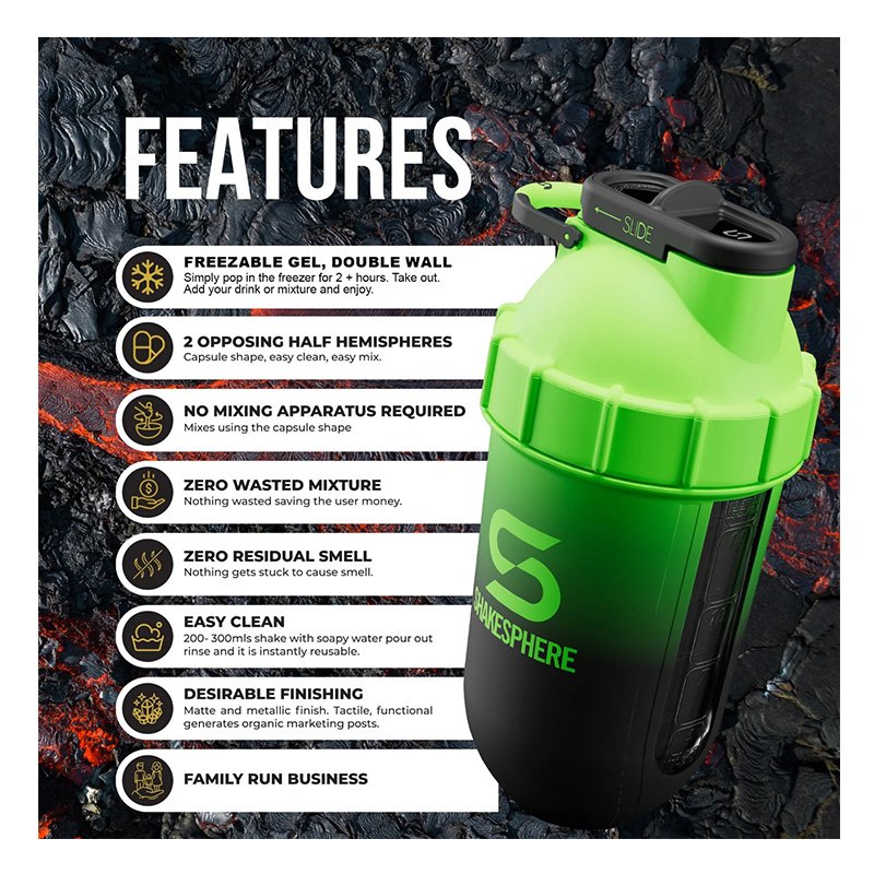 ShakeSphere Tumbler Cooler Shaker Ombre Green Best Price in Ras Al Khaimah