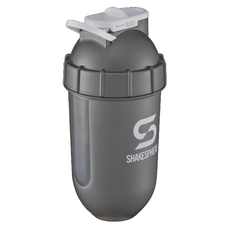 ShakeSphere Tumbler View 700mls Gun Metal/White Logo/Clear Window