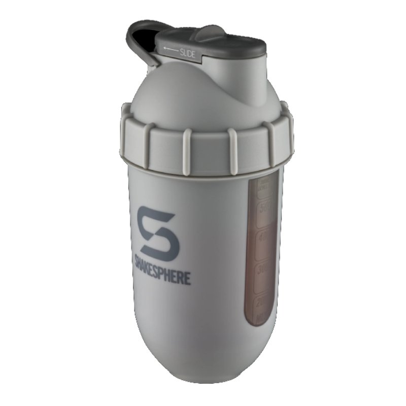 ShakeSphere Tumbler View 700mls Matte Grey/Grey Logo/Black Window