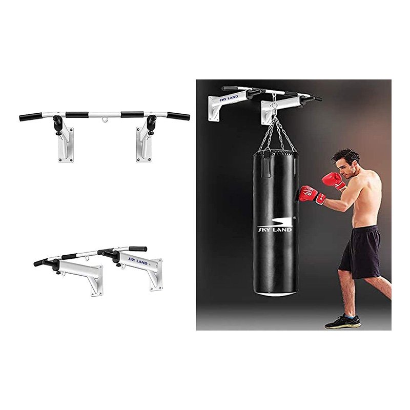 Sky Land Unisex Adult Multifunctional Wall Mounted Pull Up Bar White - Large Best Price in Al Ain