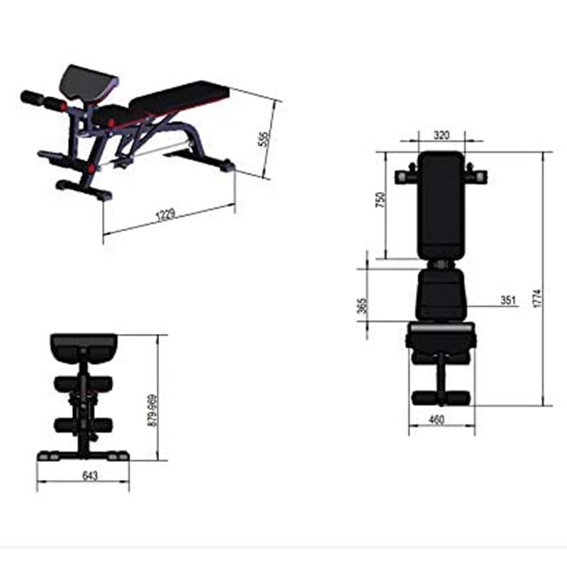 Skyland Multi Home Gym Bench - GM 1859 Best Price in Dubai
