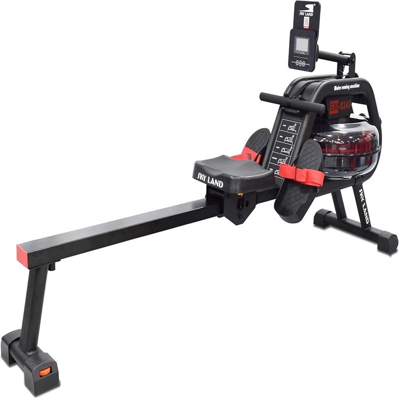 SkyLand Water Rowing Machine – Smooth & Quiet Rowing with Bluetooth App, LCD Monitor, 130Kg Capacity - Water Resistance Best Price in UAE