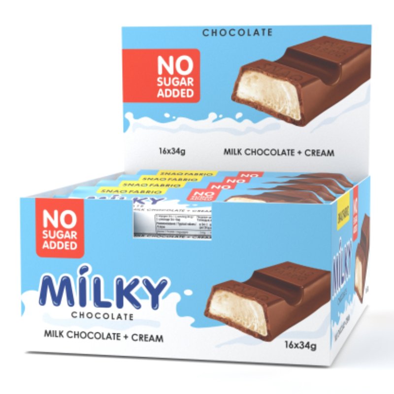 Snaq Fabriq Milk Chocolate with Filling 34 G 12 Pcs in Box - Creamy
