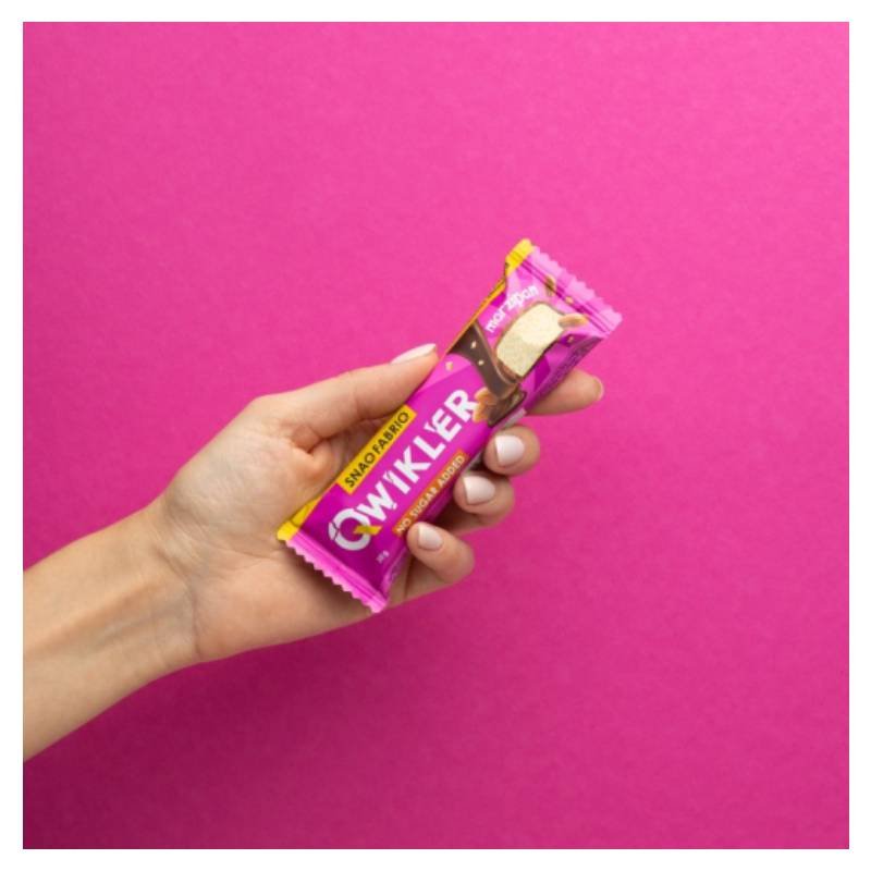 Snaq Fabriq Qwikler Glazed Bar 35 G 12 Pcs - Marzipan Best Price in Dubai