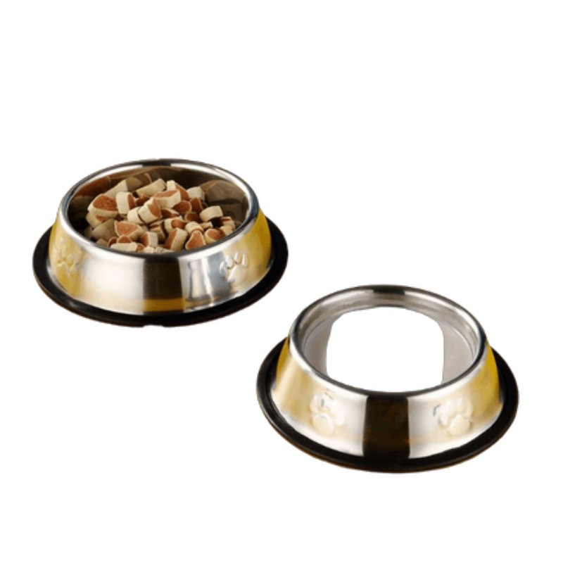 Stainless Steel Pet Dog Water And Food Bowl 14 CM - 10003 Best Price in UAE