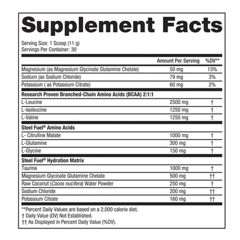 Steel Fit Steel Fuel Vegan Branched-Chain Amino Acids 330 G - Grape Soda Best Price in Abu Dhabi