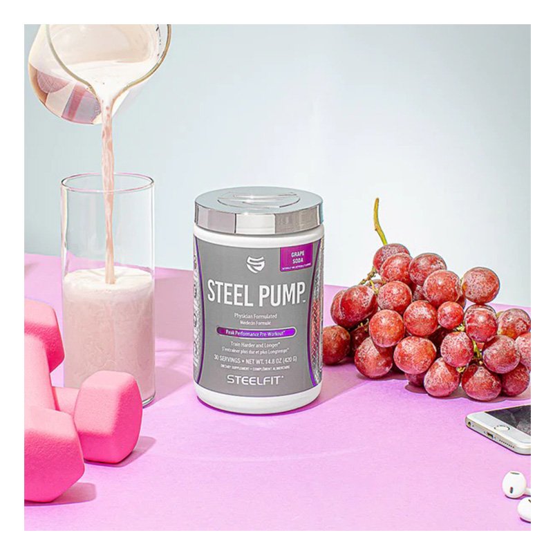 Steel Fit Steel Pump Peak Performance Pre-Workout 420 G - Pina Colada Best Price in Dubai