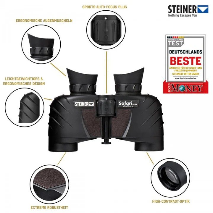 Steiner Safari Ultra Sharp 8X30 Binocular Best Price in  Abu Dhabi