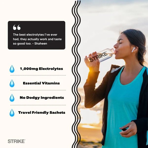 Strike Electrolytes Mix 1 Tub - Lemon & Lime Best Price in Al Ain
