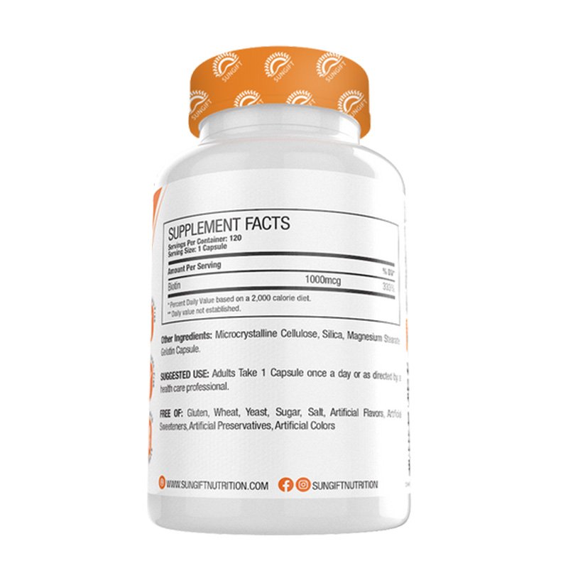 Sungift Nutrition Biotin 120 Caps Best Price in Abu Dhabi