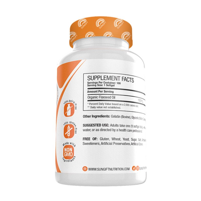 Sungift Nutrition Flaxseed Oil 1000Mg 100 Caps Best Price in Dubai