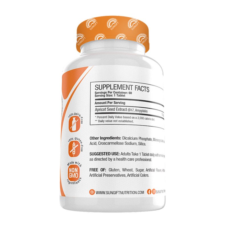 Sungift Nutrition Vitamin B17 100Mg 60 Tabs Best Price in Dubai