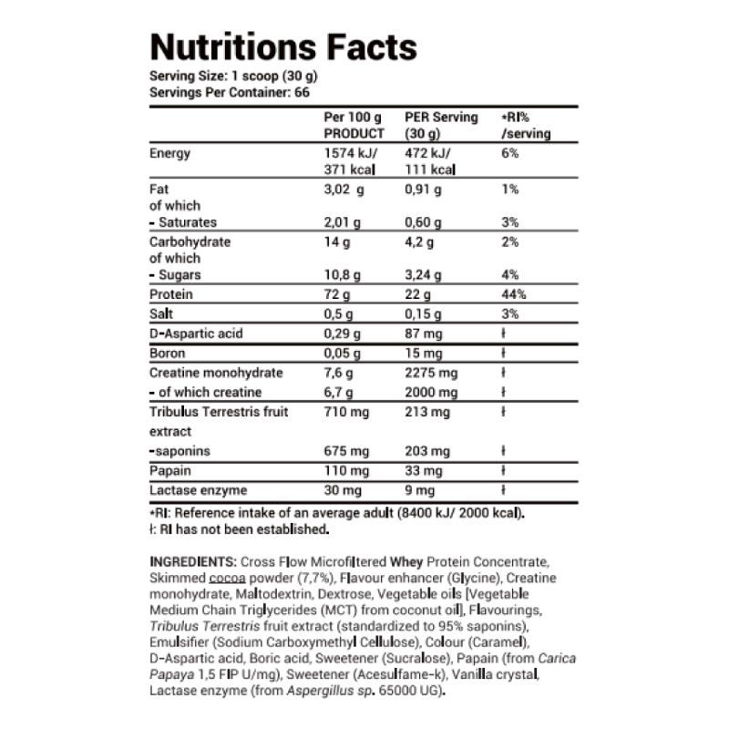 Tesla Nutrition Nitro Whey 2 Kg - Mango Peach Best Price in Dubai