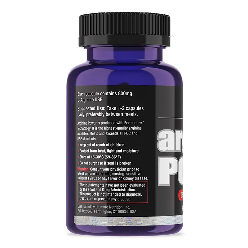 Ultimate Nutrition Arginine Power Supplement 800mg 100 Capsules Best Price in Dubai