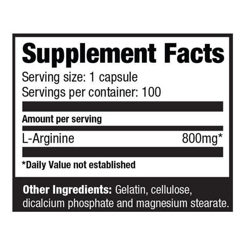 Ultimate Nutrition Arginine Power Supplement 800mg 100 Capsules Best Price in Al Ain