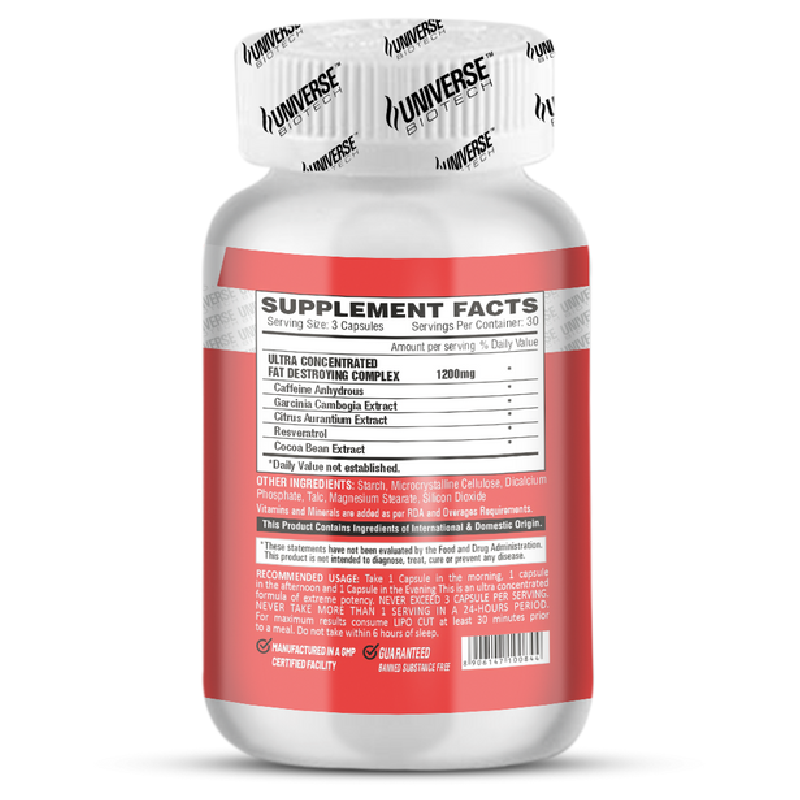 Universe Biotech Lipo Cut 90 Caps Best Price in UAE