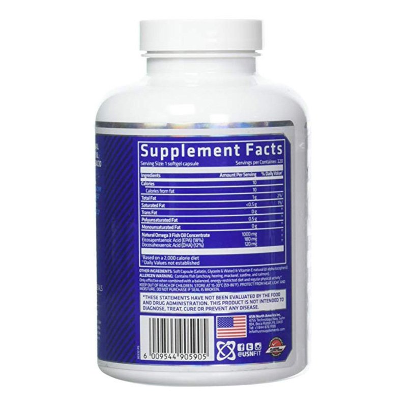 USN Omega Fish Oil 220 Servings Best Price in UAE