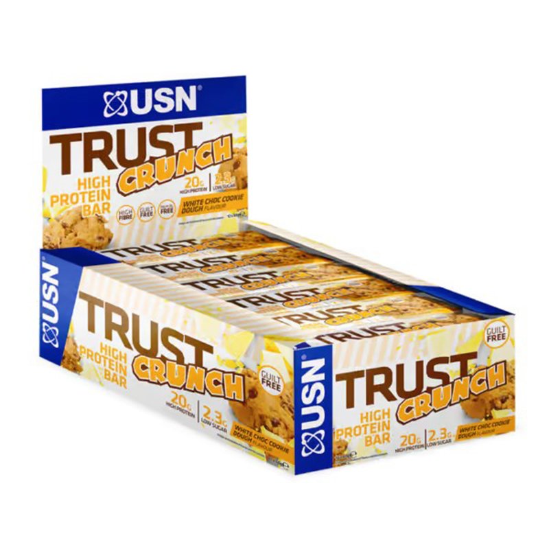 USN Trust Crunch Protein Bar 60 x 12g - White Chocolate Cookie Dough Best Price in UAE