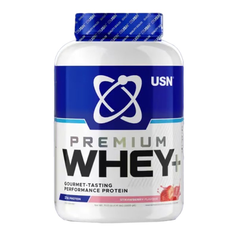 USN Whey Plus Permium Protein Powder 2 kg - Strawberry