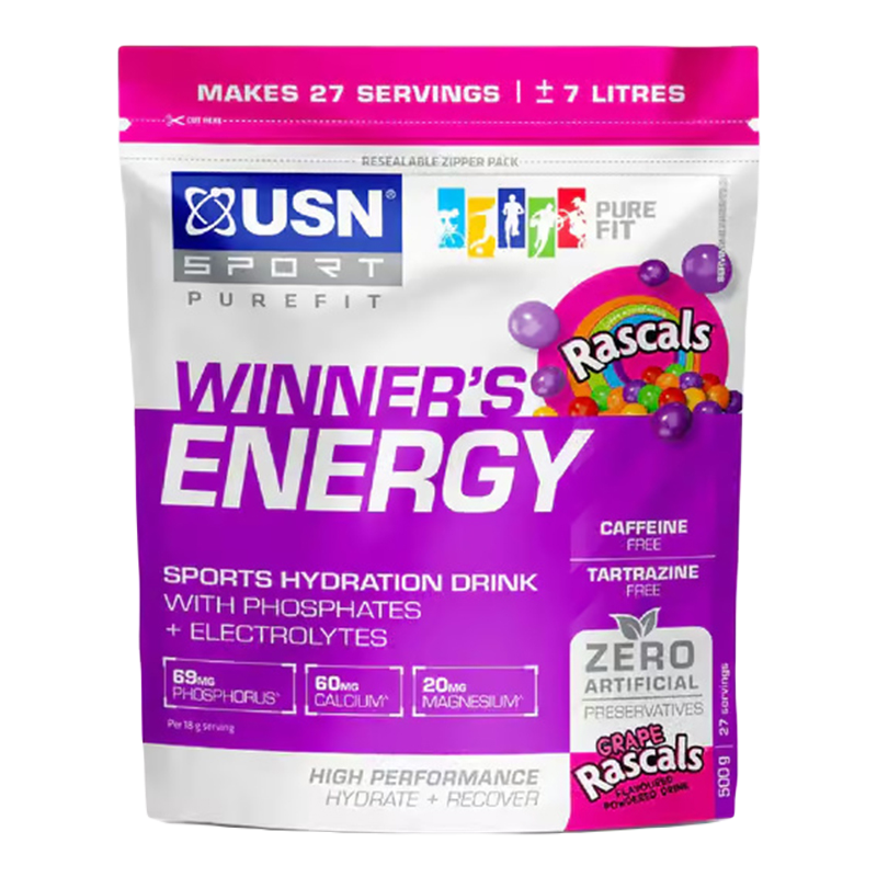 USN Winner Energy Drink 500 G - Grape Rascal Best Price in UAE