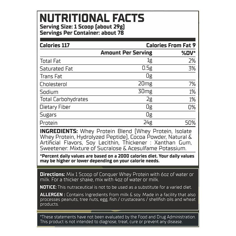 Warzone Conquer Whey Protein 78 Servings - Cafe Frappucino Best Price in Dubai