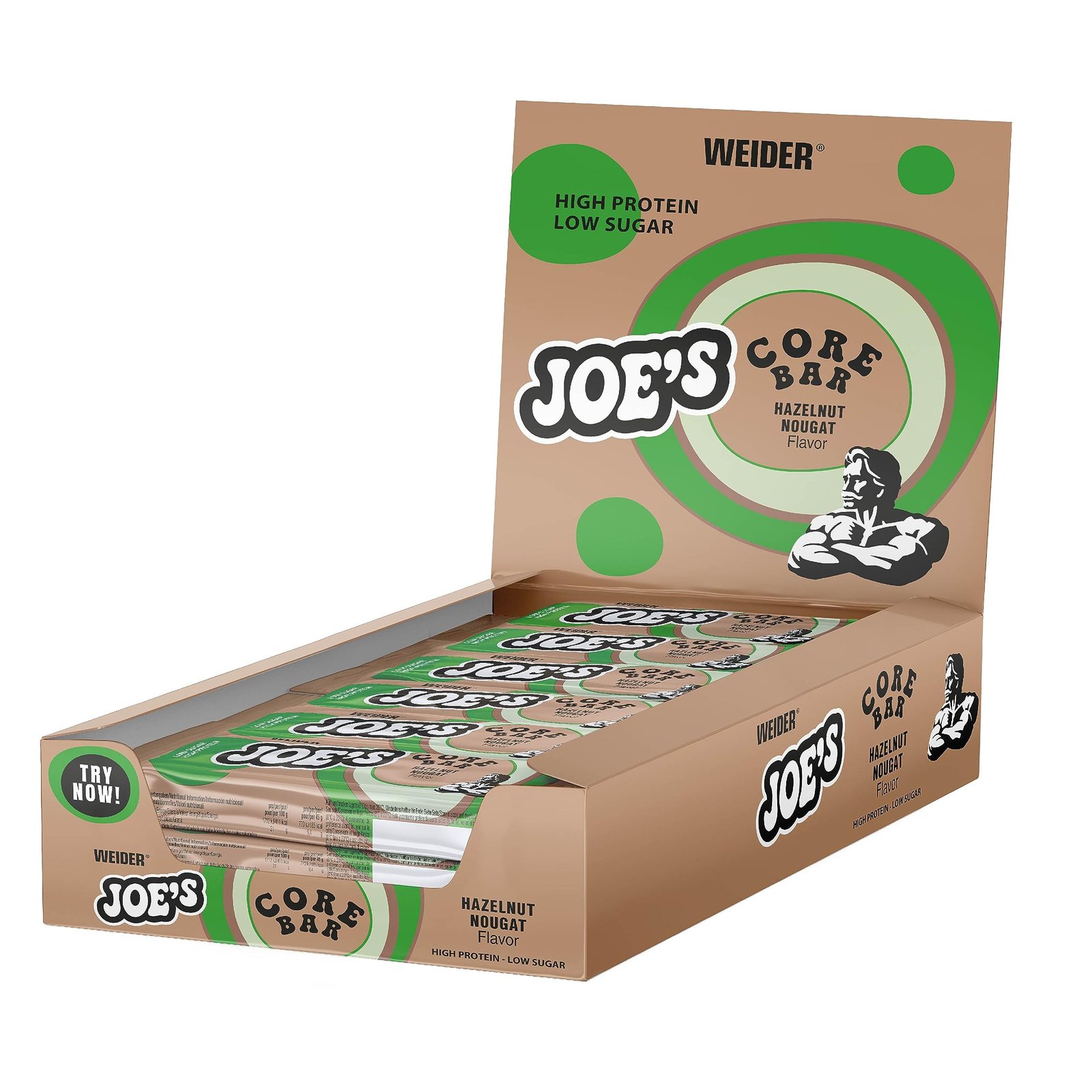 Weider Joes Core Bar 45 G 12 Pcs in Box - Nougat Hazelnut