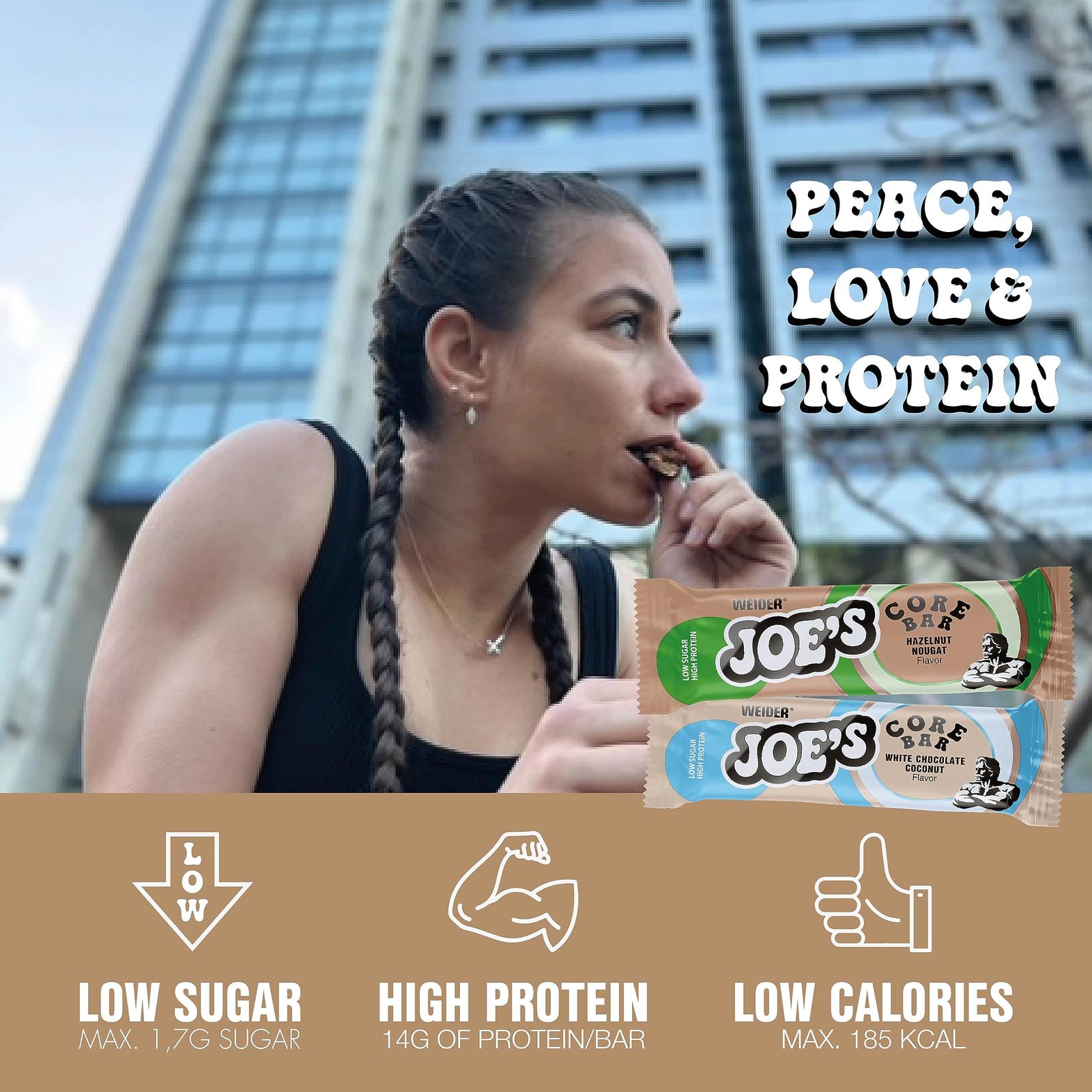 Weider Joes Core Bar 45 G 12 Pcs in Box - White Chocolate Coconut Best Price in Al Ain