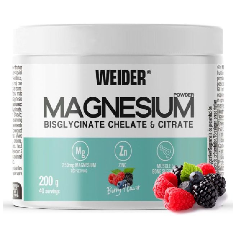Weider Magnesium Powder 200g - Berry Flavour