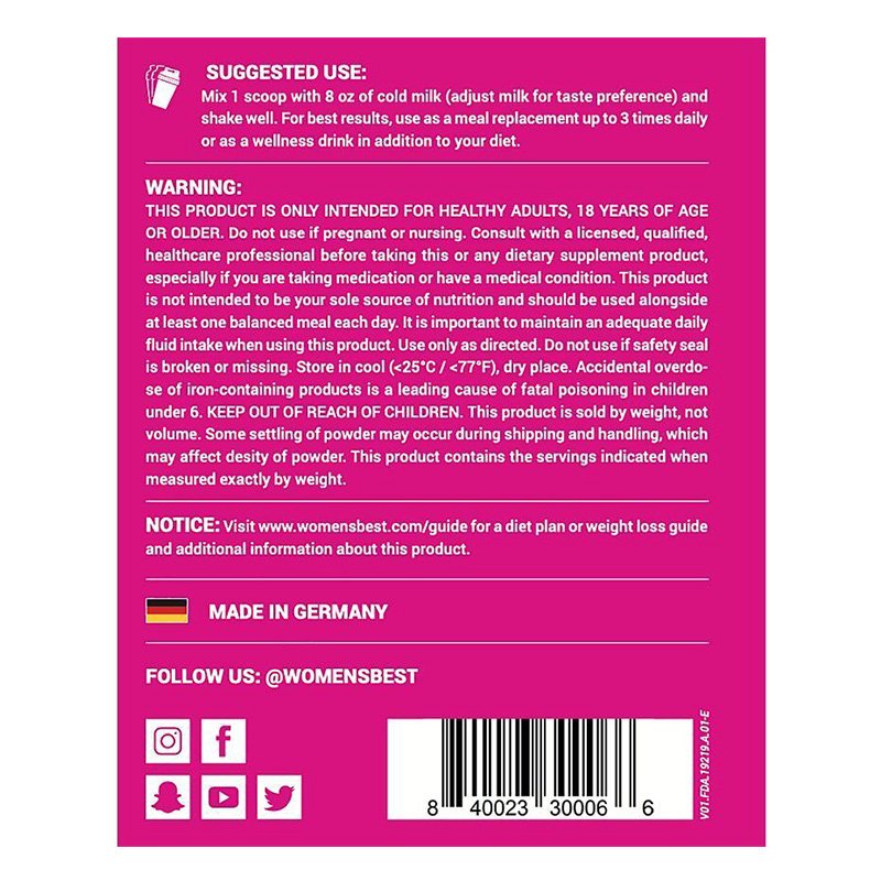 Womens Best Shape Body Shake Vanilla 1 kg Best Price in Abudhabi