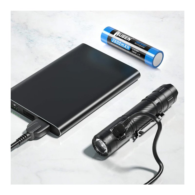 Wuben Light C3 1200 Lumen Compact Flashlight - Black Best Price in UAE